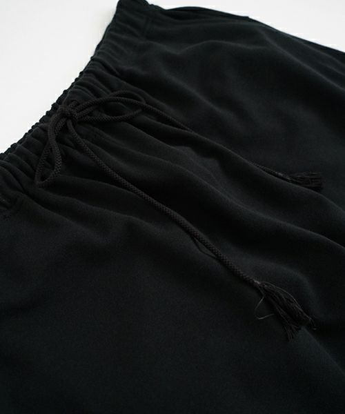 VUyヴウワイsweat wide cropped pants [BLACK]スエットワイドパンツ