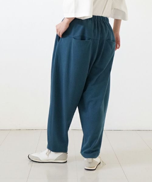 VUyヴウワイsweat wide cropped pants [BLUE]スエットワイドパンツ