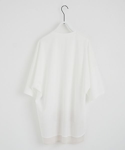 VUyヴウワイtwo slit t-shirt [white×beige]重ねスリットtシャツ