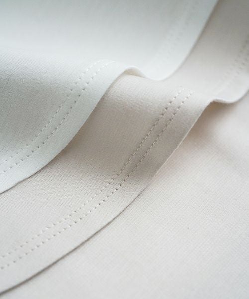 VUyヴウワイtwo slit t-shirt [white×beige]重ねスリットtシャツ