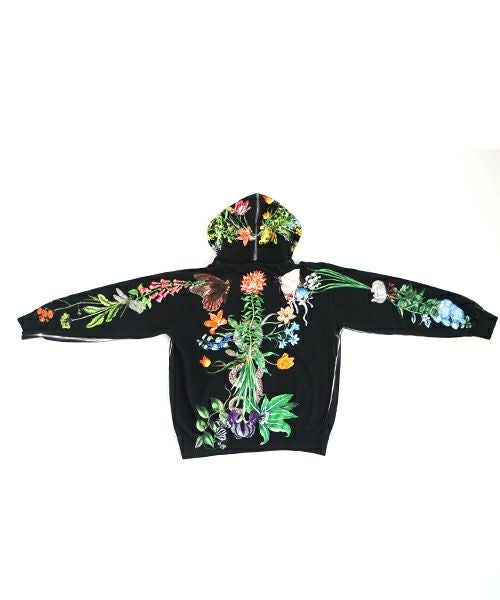 AHCAHCUM あちゃちゅむ お花体パーカー(クロ)01-231-0701 AHCAHCUM あちゃちゅむ お花体パーカー(クロ)01-231-0701