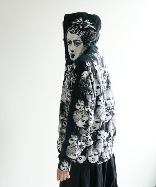 AHCAHCUMあちゃちゅむフルーツ女ジップパーカー（クロ）01-231-0703