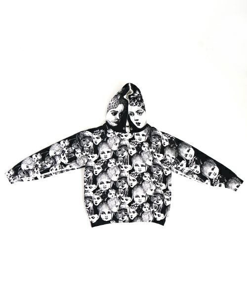 AHCAHCUMあちゃちゅむフルーツ女ジップパーカー（クロ）01-231-0703