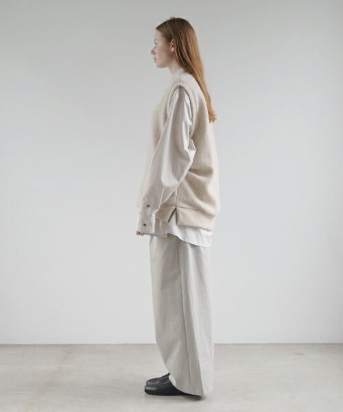 VU ヴウ boa v vest  [FIGARO］ボア Vネックベスト vu-cut-011