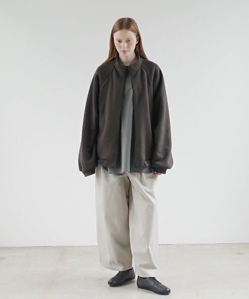 VU ヴウ fleece blouson  [CHARCOAL] 裏毛ブルゾン vu-cut-010