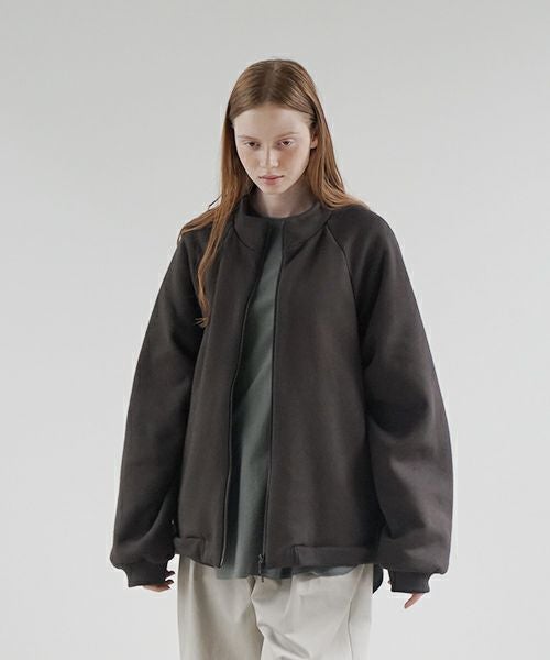 VU ヴウ fleece blouson  [CHARCOAL] 裏毛ブルゾン vu-cut-010