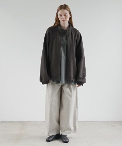 VU ヴウ fleece blouson  [CHARCOAL] 裏毛ブルゾン vu-cut-010