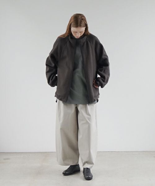 VU ヴウ fleece blouson  [CHARCOAL] 裏毛ブルゾン vu-cut-010