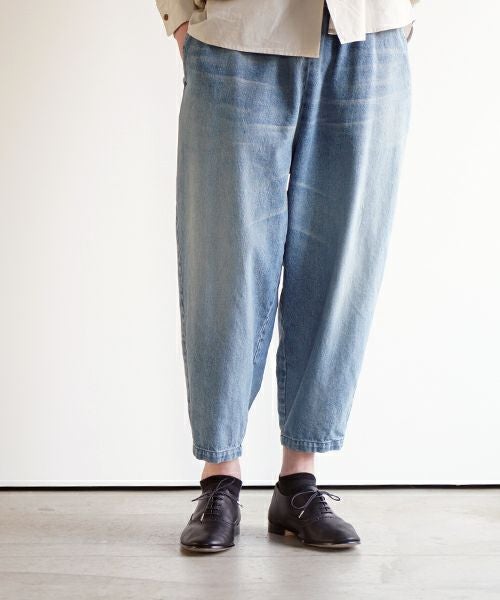 VU ヴウ vintage denim cropped pants [VINAGE BLUE] ヴィンテージデニム クロップドパンツ vu-pnt-005