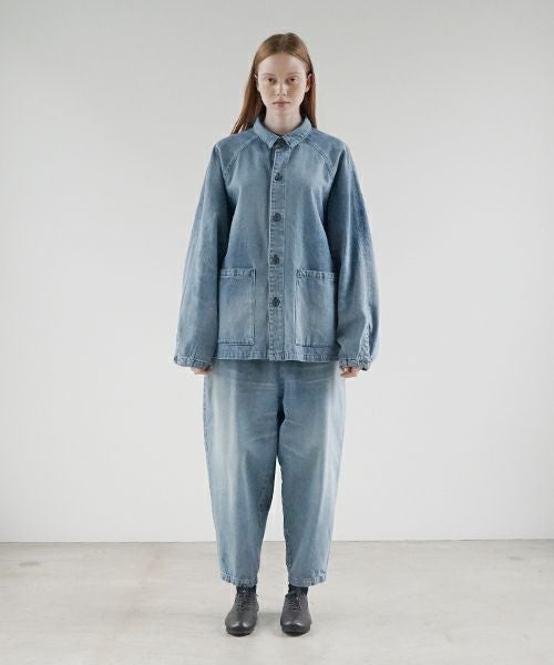 VU ヴウ vintage denim cropped pants [VINAGE BLUE] ヴィンテージデニム クロップドパンツ vu-pnt-005