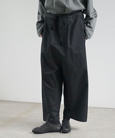 VU ヴウ wide silhouette pants [BLACK] ワイドシルエットパンツ vu-pnt-006