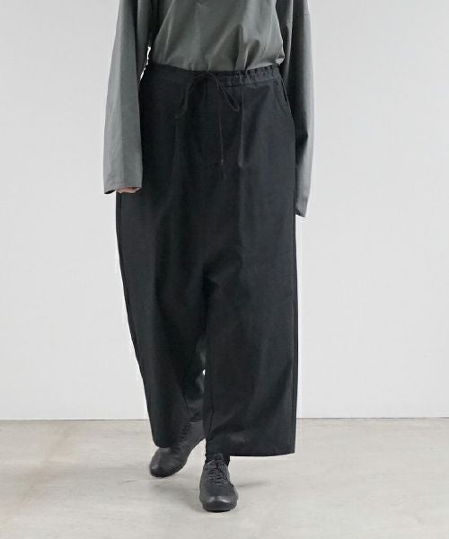VU ヴウ wide silhouette pants [BLACK] ワイドシルエットパンツ vu-pnt-006
