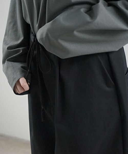 VU ヴウ wide silhouette pants [BLACK] ワイドシルエットパンツ vu-pnt-006