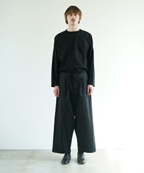 VU ヴウ wide silhouette pants [BLACK] ワイドシルエットパンツ vu-pnt-006