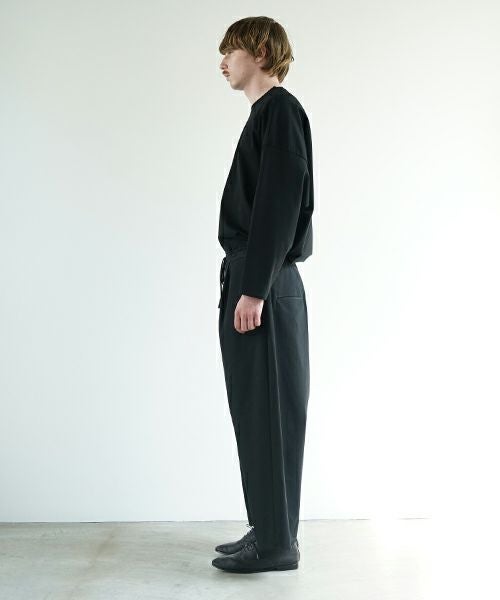 VU ヴウ wide silhouette pants [BLACK] ワイドシルエットパンツ vu-pnt-006