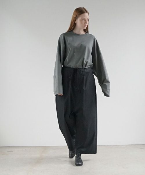 VU ヴウ wide silhouette pants [BLACK] ワイドシルエットパンツ vu-pnt-006