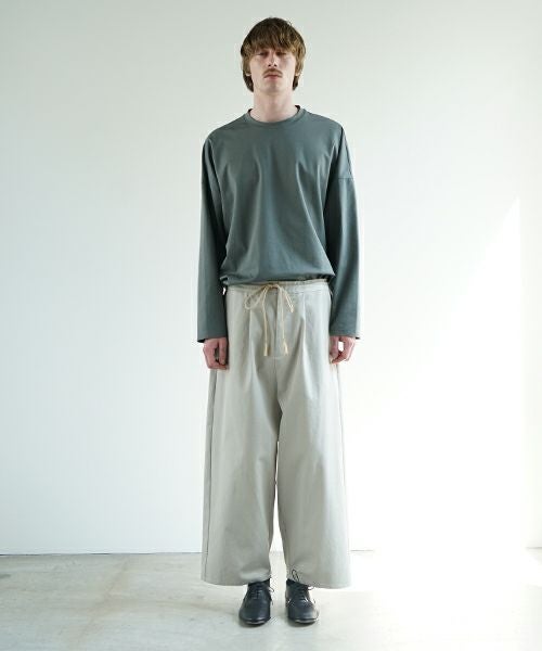 VU ヴウ wide silhouette pants [CHALK] ワイドシルエットパンツ vu-pnt-006