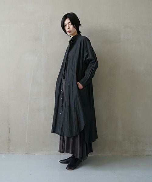 suzuki takayuki スズキタカユキ weather-cloth shirt [A251-03/ebony
