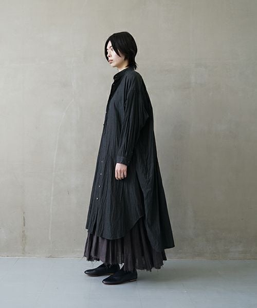 新品未使用　suzuki takayuki スズキタカユキ　リネンチュニック　黒 suzuki takayuki スズキタカユキ weather-cloth shirt [A251-03/ebony