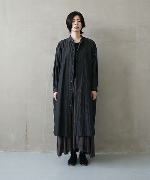 suzuki takayuki スズキタカユキ weather-cloth shirt [A251-03/ebony