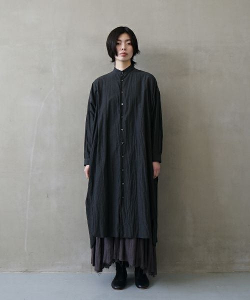suzuki takayuki スズキタカユキ weather-cloth shirt [A251-03/ebony black]