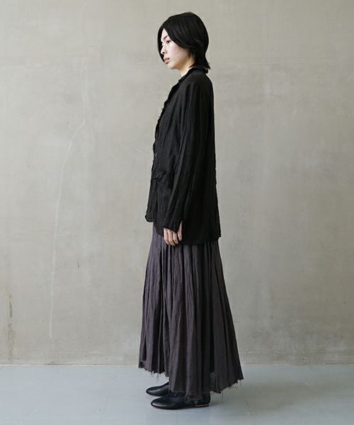 suzuki takayuki スズキタカユキ frayed short jacket[A251-09/lamp black]