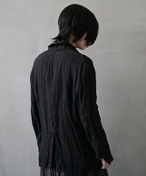 suzuki takayuki スズキタカユキ frayed short jacket[A251-09/lamp black]