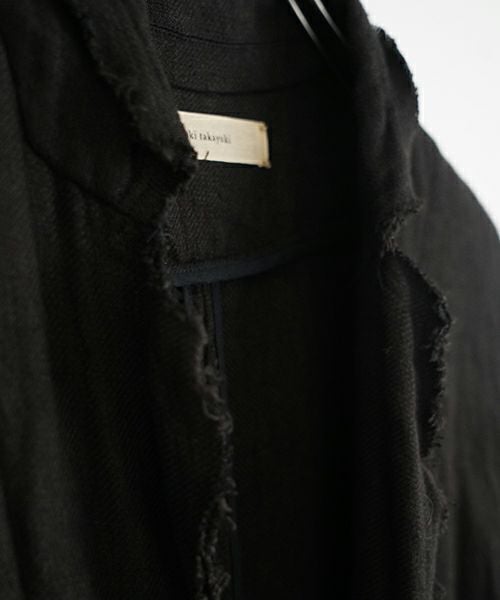 suzuki takayuki スズキタカユキ frayed short jacket[A251-09/lamp black]