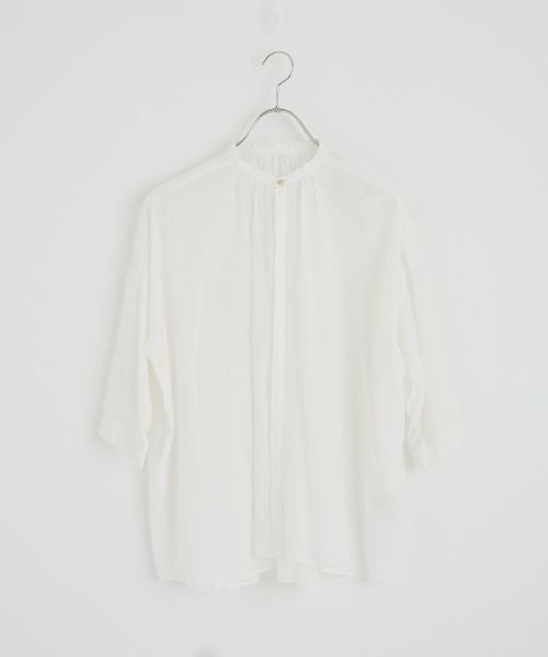suzuki takayuki スズキタカユキ khadi shirtⅠ [T001-14-1/off white] カディシャツ