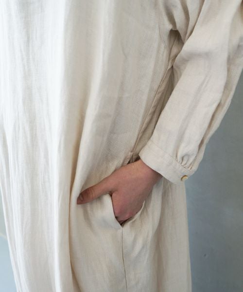 suzuki takayuki リネンブルゾン suzuki takayuki スズキタカユキ peasant dress I [A251-22/moss grey]