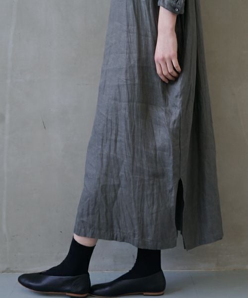 suzuki takayuki スズキタカユキ peasant dress I [A251-22/moss grey]