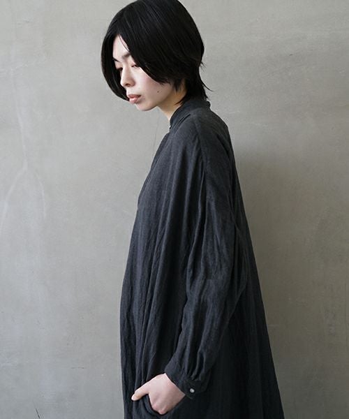 suzuki takayuki スズキタカユキ peasant dress Ⅱ [A251-23/ebony black]