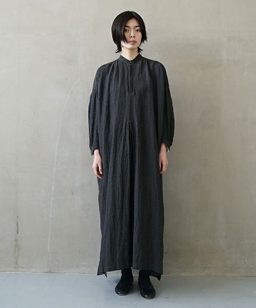 suzuki takayuki スズキタカユキ peasant dress Ⅱ [A251-23/ebony black]