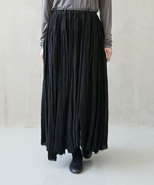 値下げしました　スズキタカユキ　たっぷりスカート　あったかいです！ suzuki takayuki スズキタカユキ long skirt [A251-27/black]