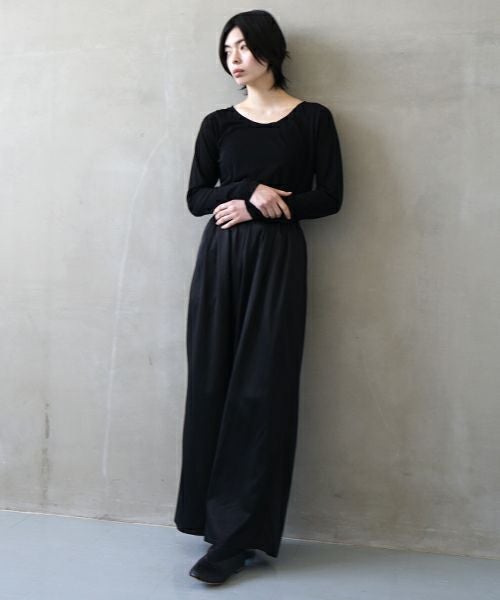 suzuki takayuki スズキタカユキ garthered pantsⅠ[T001-17/black]