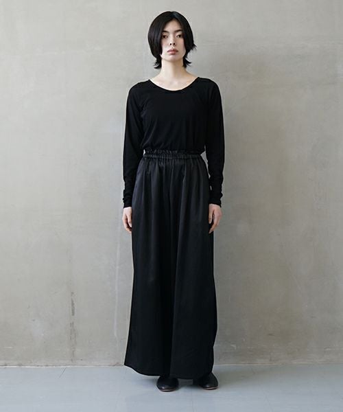 suzuki takayuki スズキタカユキ garthered pantsⅠ[T001-17/black]