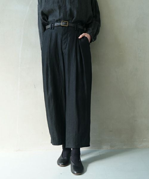 suzuki takayuki スズキタカユキ wide legged pantsⅠ[A252-11/black]