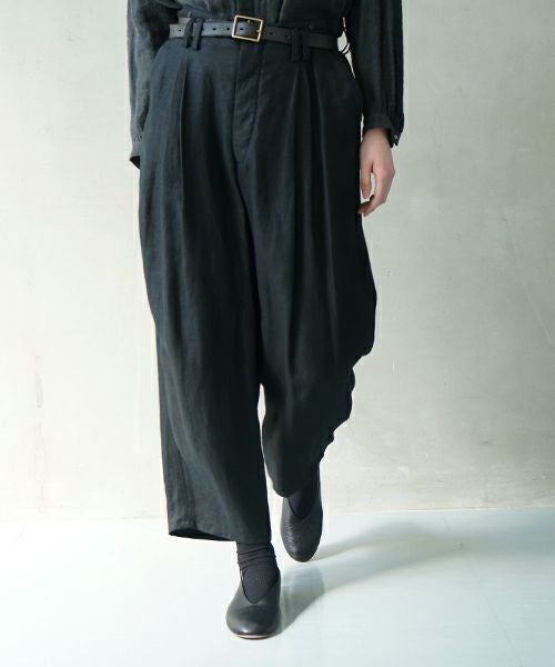 suzuki takayuki スズキタカユキ wide legged pantsⅠ[A252-11/black]
