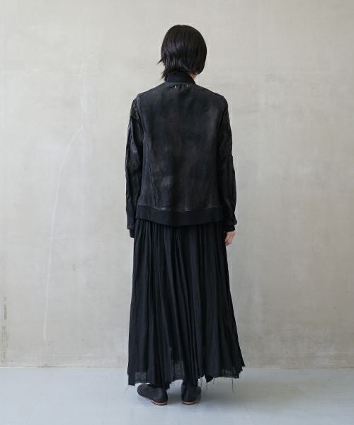 suzuki takayuki リネンブルゾン suzuki takayuki スズキタカユキ leather blouson[T002-07/black]