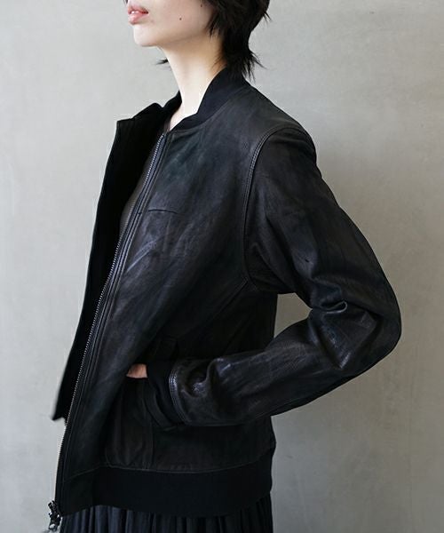 suzuki takayuki スズキタカユキ leather blouson[T002-07/black]