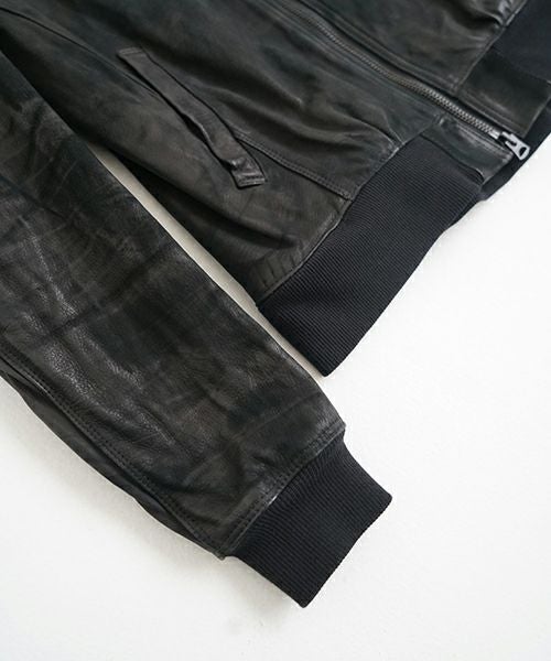 suzuki takayuki レザージャケット　黒革 suzuki takayuki スズキタカユキ leather blouson[T002-07/black]