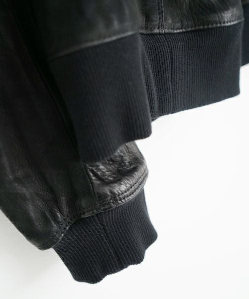 suzuki takayuki スズキタカユキ leather blouson[T002-07/black]
