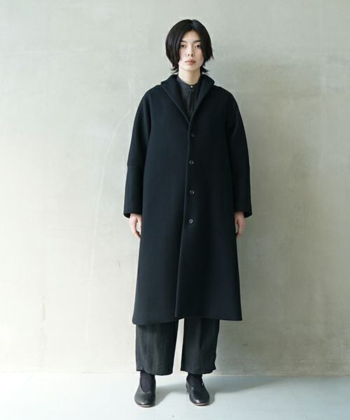 suzuki takayuki スズキタカユキ stand-fall-collar coatⅠ[A252-24/black]