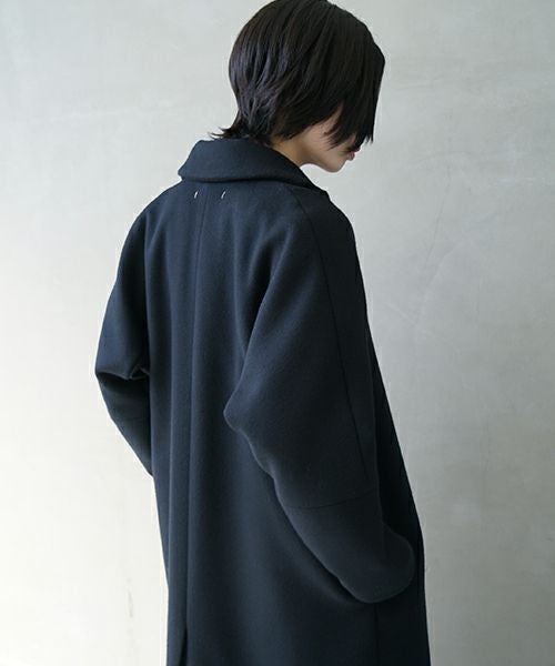 suzuki takayuki スズキタカユキ stand-fall-collar coatⅠ[A252-24/black]