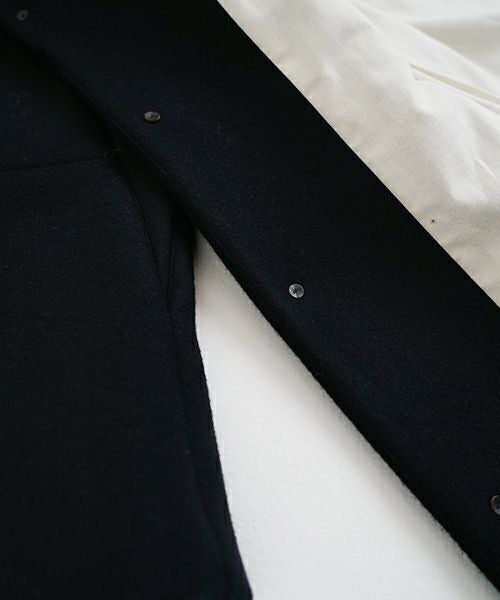 suzuki takayuki スズキタカユキ stand-fall-collar coatⅠ[A252-24/black]