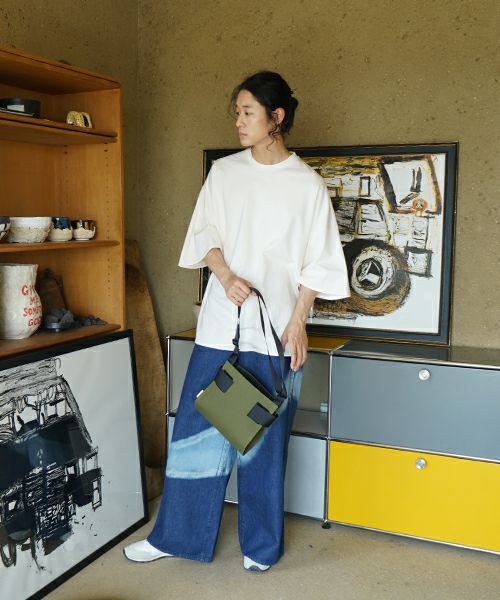 macromauro  マクロマウロ WRAP BAG SHOULDER CANVAS S(KHAKI)