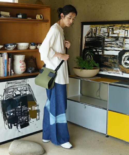 macromauro  マクロマウロ WRAP BAG SHOULDER CANVAS S(KHAKI)