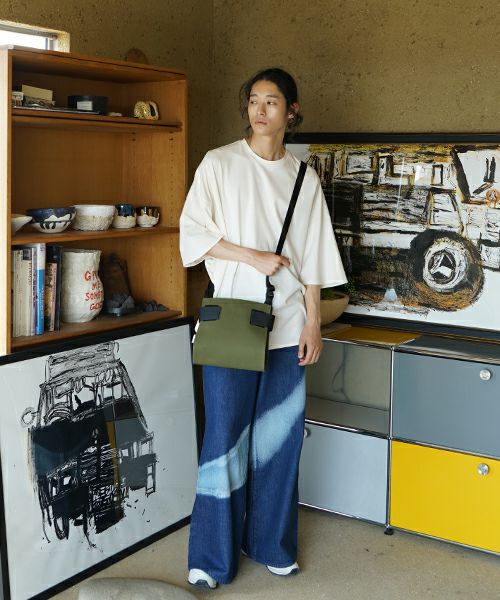 macromauro  マクロマウロ WRAP BAG SHOULDER CANVAS S(KHAKI)