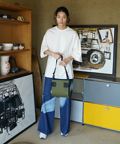 macromauro  マクロマウロ WRAP BAG SHOULDER CANVAS S(KHAKI)