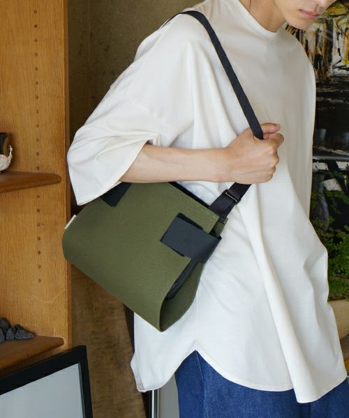 macromauro  マクロマウロ WRAP BAG SHOULDER CANVAS S(KHAKI)